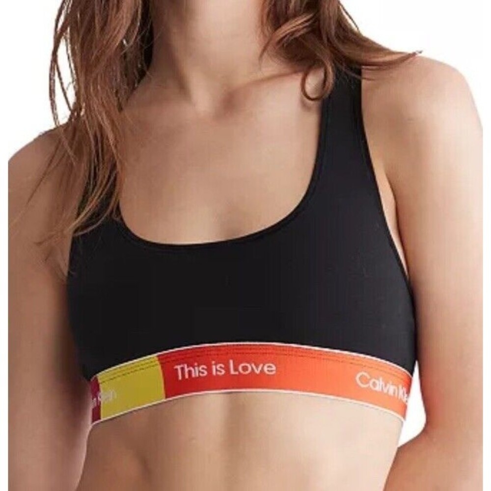 Calvin Klein Women's Pride This Is Love Colorblocked Unlined Bralette QF7253 M